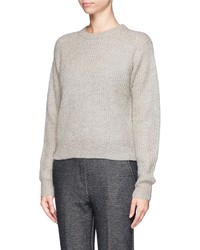 Nobrand Rib Knit Mohair Blend Sweater