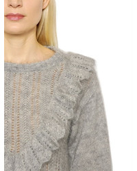 Designers Remix Mohair Wool Sweater With Ruffles