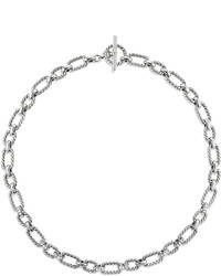 David Yurman 125mm Cushion Link Chain Necklace With Diamonds