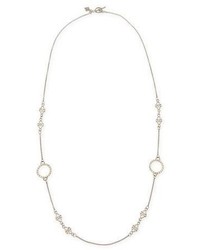 Armenta Circle Scroll Champagne Diamond Link Necklace