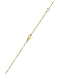Brooke Gregson Ellipse Halo 18 Karat Gold Diamond Necklace