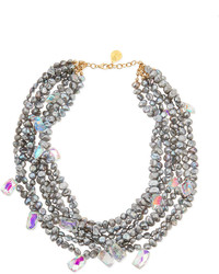 Devon Leigh Gray Freshwater Pearl Mystic Rainbow Quartz Necklace
