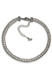 ABS by Allen Schwartz Jewelry All Choked Up Three Row Crystal Choker