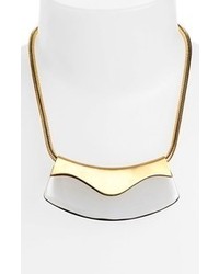 Vince Camuto Lucid Dreams Bib Necklace Cool Grey Brushed Gold