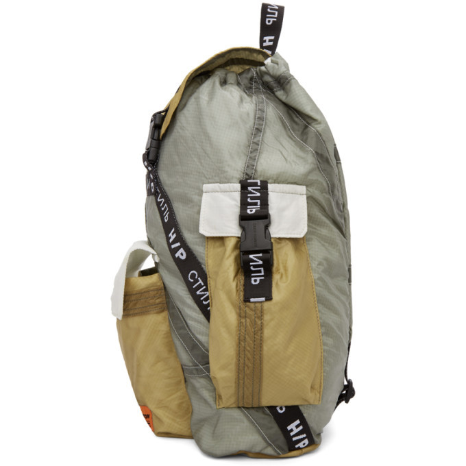 Heron Preston Grey Jump Backpack, $704 | SSENSE | Lookastic