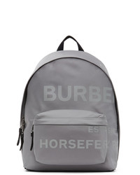 Burberry Grey Logo Horseferry Backpack