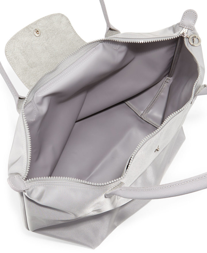 Longchamp Le Pliage Neo Large Nylon Shoulder Tote Bag, Gray