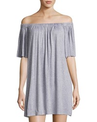 The Fifth Label The Seeker Off The Shoulder Dress Gray