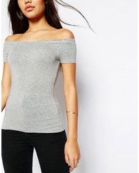 Asos Collection The Off Shoulder Top With Short Sleeves