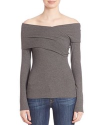 Theory Kellay Solid Off The Shoulder Top