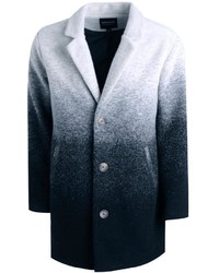 Boohoo Premium Grey Wool Mix Ombre Effect Overcoat