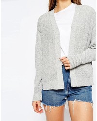 Asos Collection Boxy Cardigan In Natural Look Yarn