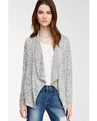 Forever 21 Contemporary Drape Front Marled Cardigan