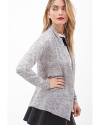 Forever 21 Contemporary Heathered Open Front Cardigan
