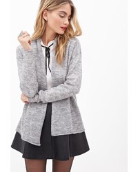 Forever 21 Contemporary Heathered Open Front Cardigan
