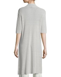 Eileen Fisher Ribbed Knee Length Cardigan