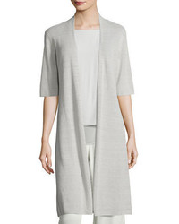 Eileen Fisher Ribbed Knee Length Cardigan