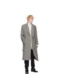 Y/Project Black And White Pop Up Lapel Coat