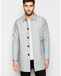 Asos Brand Shower Resistant Single Breasted Trench Coat In Gray