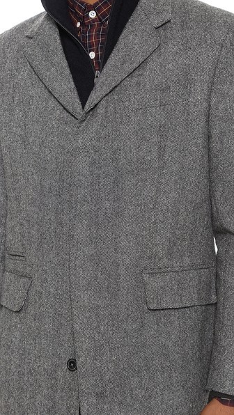 Brooklyn Tailors Handmade Tweed Topcoat, $950 | East Dane | Lookastic