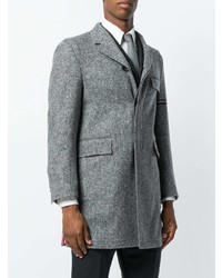 Thom Browne Engineered Stripe Unconstructed Donegal Wool Classic Chesterfield Overcoat
