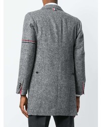 Thom Browne Engineered Stripe Unconstructed Donegal Wool Classic Chesterfield Overcoat
