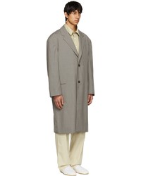 Lemaire Grey Plain Woven Coat
