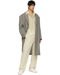 Lemaire Grey Plain Woven Coat