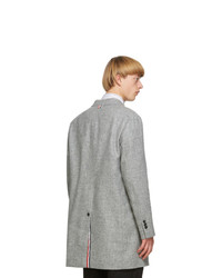 Thom Browne Grey Shetland Wool Unconstructed Coat