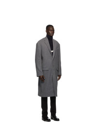 Balenciaga Grey Wool Boxy Coat