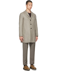 Harris Wharf London Grey Wool Boxy Coat