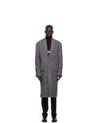 Balenciaga Grey Wool Boxy Coat