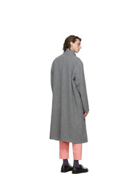 Issey Miyake Men Grey Wool Braver Coat