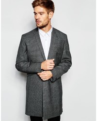 Hart Hollywood By Nick Hart Prince Of Wales 100% Wool Check Overcoat