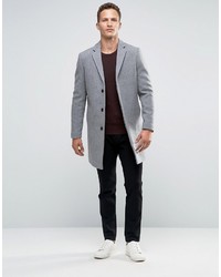 Selected Homme Overcoat In Cashmere Mix In Gray