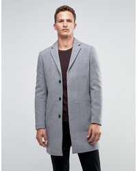 Selected Homme Overcoat In Cashmere Mix In Gray