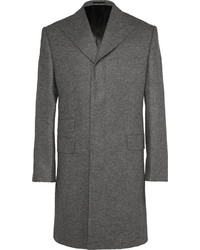 Kingsman Peak Lapel Wool Flannel Overcoat