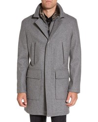 Cole Haan Melton Topcoat With Removable Bib