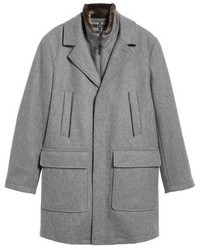 Cole Haan Melton Topcoat With Removable Bib