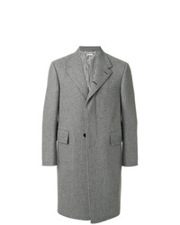 Thom Browne Melton Wool Wide Lapel Chesterfield Overcoat