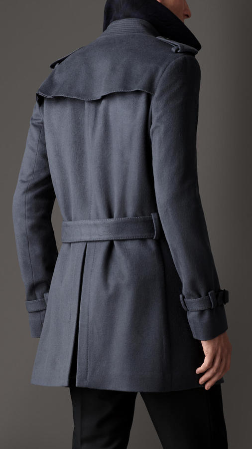 Burberry Mid Length Virgin Wool Cashmere Trench Coat, $1,795 | Burberry ...