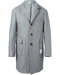 Thom Browne Hooded Single Breasted Coat