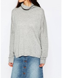 Just Female Carla Rollneck Sweater In Gray