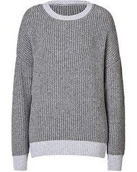 Jil Sander Cashmere Mohair Ribbed Knit Pullover