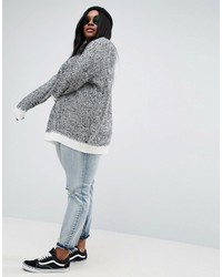 Asos Curve Curve Oversized Sweater In Twisted Yarn