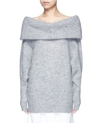 Acne Studios Daze Foldover Collar Mohair Blend Sweater