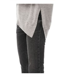 Alexander Wang Knit V Neck Pullover With Asymmetric Hem