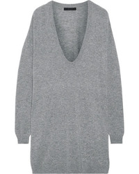 The Row Maita Merino Wool And Cashmere Blend Sweater Gray