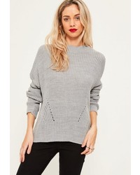 Missguided Grey Oversized Sweater