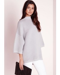 Missguided Oversize Drop Shoulder Sweater Grey
